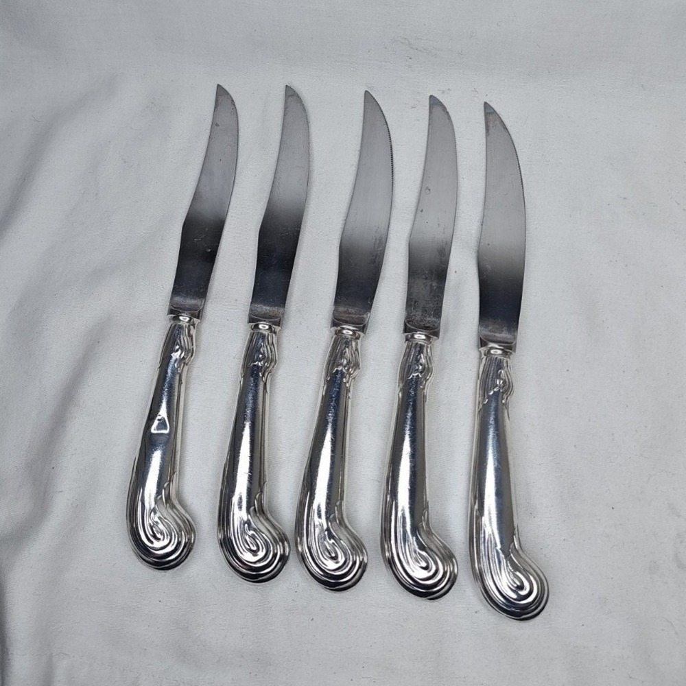 Knives Set Of 5 William Adams Olde English Pistol Grip Handle Sheffield England